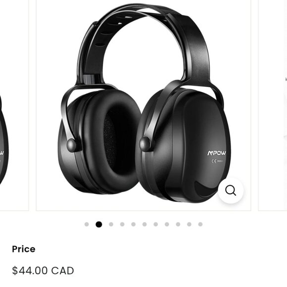 MPOW Noise Reduction Headphones Ear Muff (Black) NEW - Picture 2 of 10